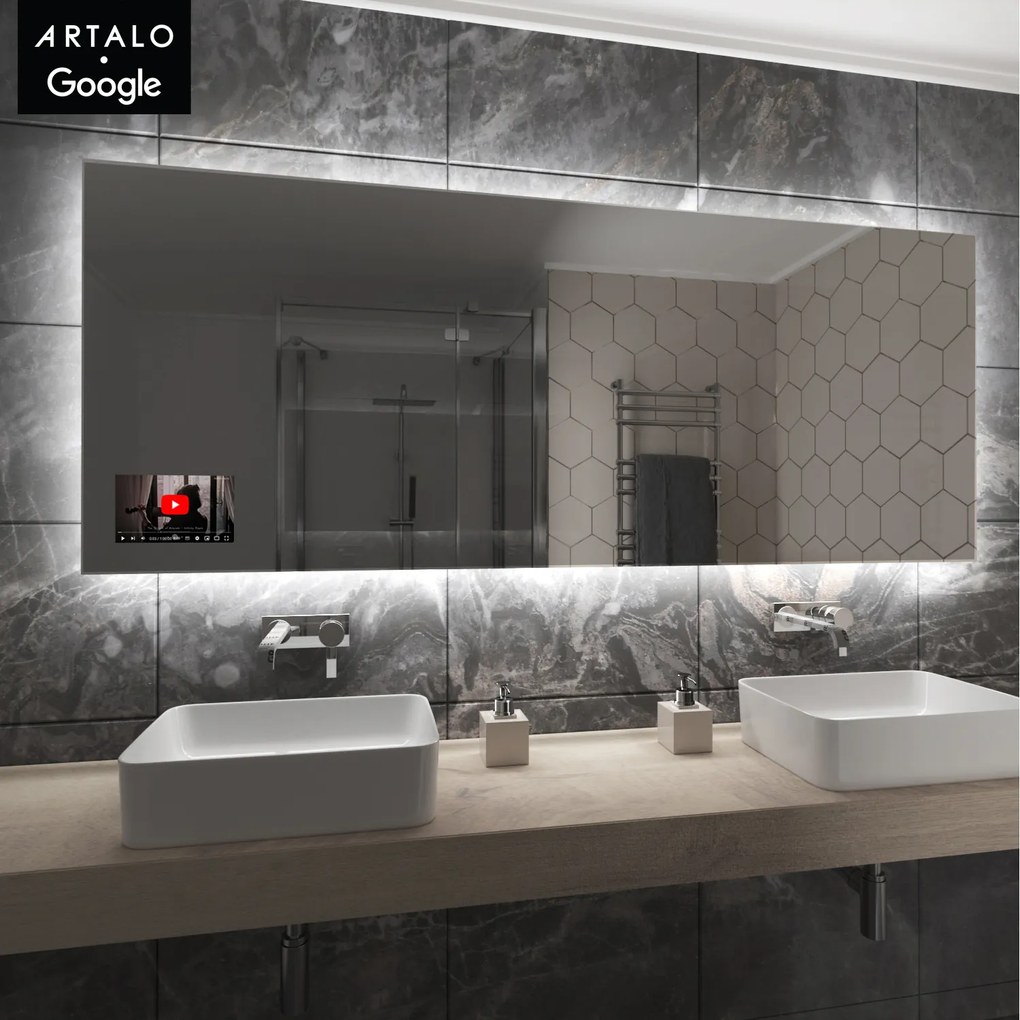 SMART specchio con luminazione M24 + SmartScreen with Google TV