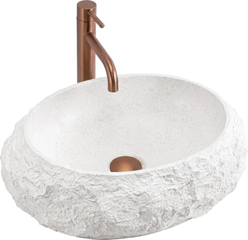 Lavabo da appoggio Rea Mika Ivory