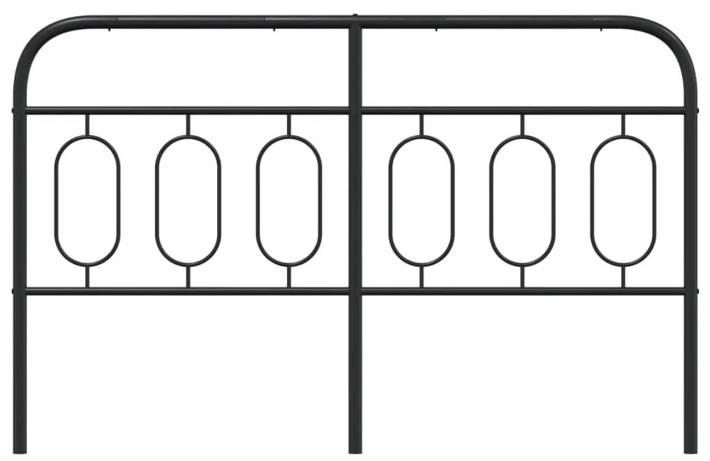 Testiera in metallo nero 137 cm