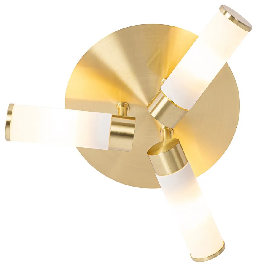 Plafoniera moderna per bagno in ottone 3 luci IP44 - Bath