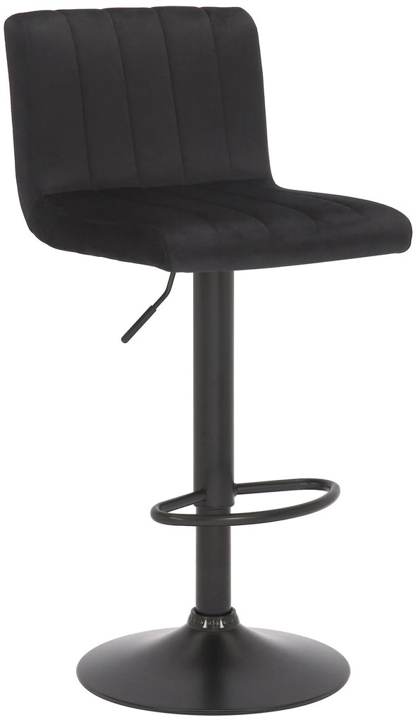 Sgabello Barhocker Jamie Samt - Eleganza E Comfort A 360° / Schwarz