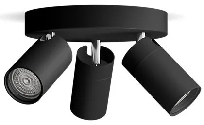 Philips - Luce Spot da bagno IDRIS 3xGU10/5W/230V IP44 nero