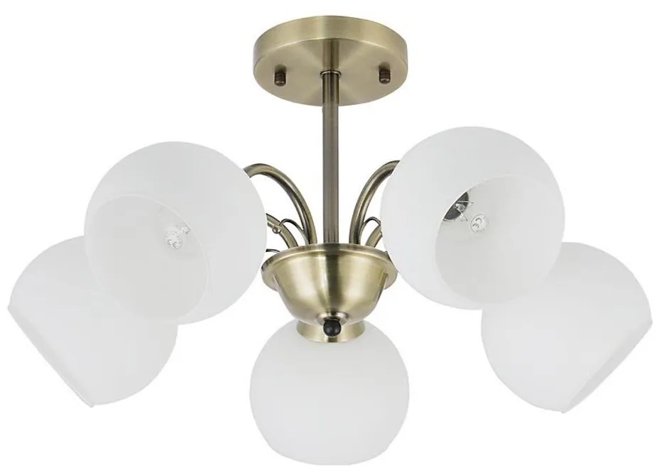 Lampadario a stelo NESTOR 5xE27/40W/230V ottone