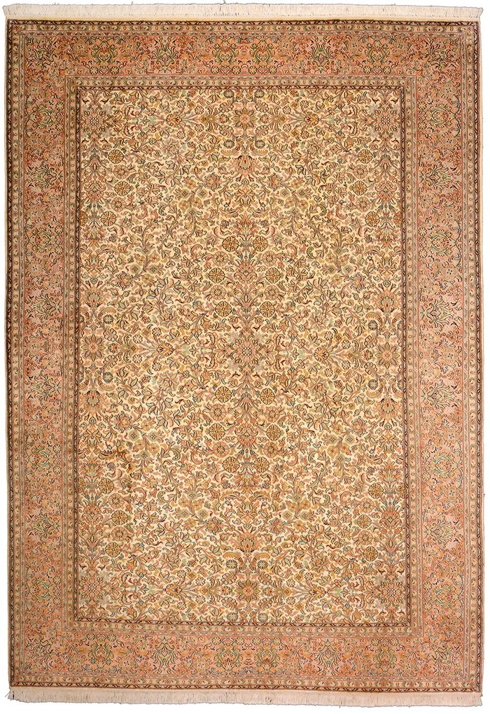 Cashmere Silk Tappeto 170x240 Beige (Indian) Annodato A Mano