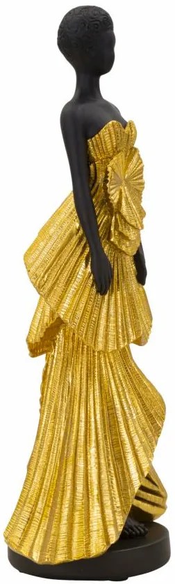 Statuetta Elegante Donnina in Oro 14,5x10x33 cm