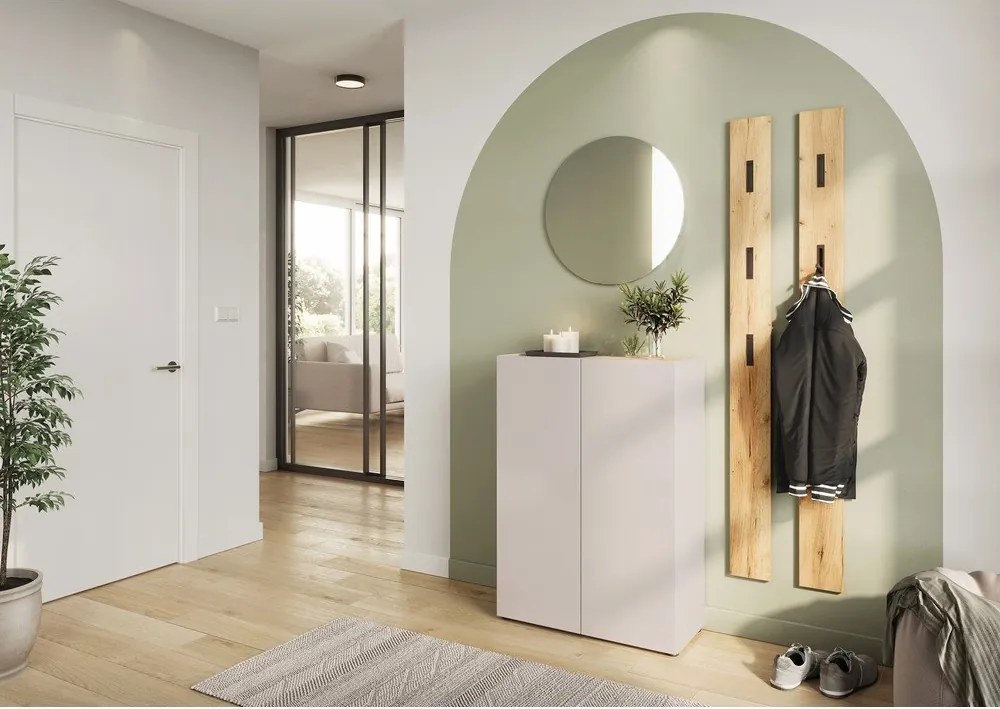 Armadietto color crema con effetto rovere 74x105x33 cm Alviano – Germania