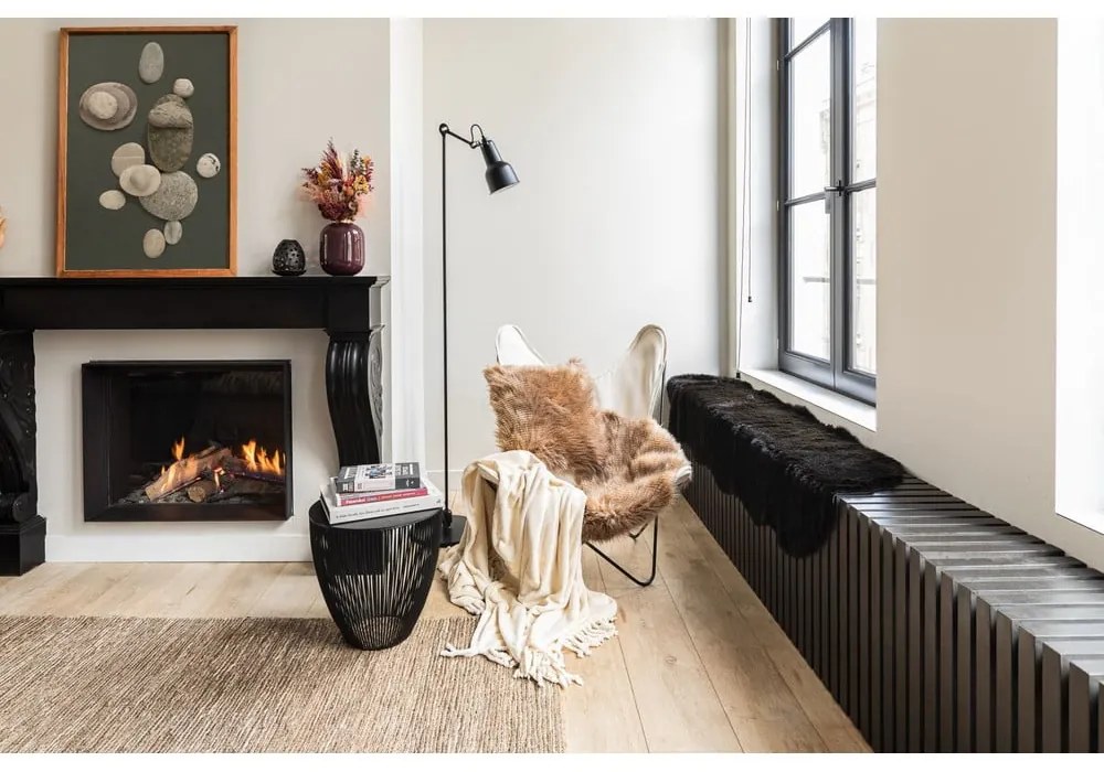 Pelliccia sintetica marrone scuro Fox, 50 x 80 cm - Tiseco Home Studio