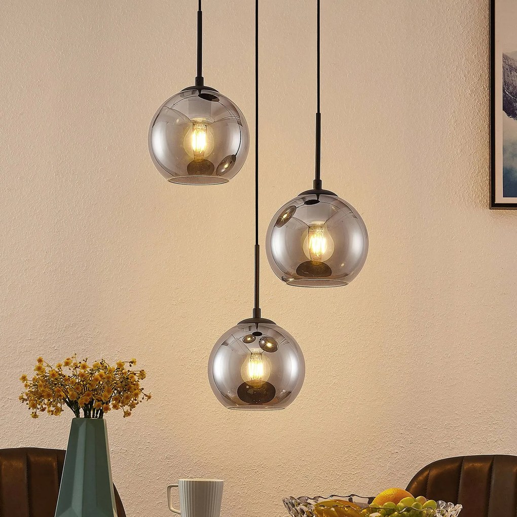Lampada a sospensione Jurian Lindby, dimmerabile, Alluminio / Grigio / Zincato, Soggiorno / Sala da pranzo, Metallo, Moderno, Lampada a sospensione