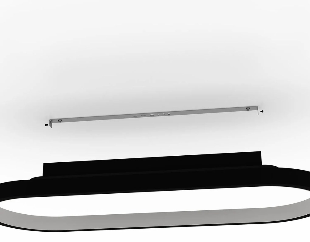 Plafoniera Contemporanea Codriales Alluminio Nero Luce Led Integrato 27W