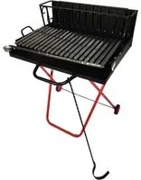 BARBECUE A LEGNA PIEGHEVOLE CON GRIGLIA IN ACCIAIO, 50X65X94 CM - ARNOLD