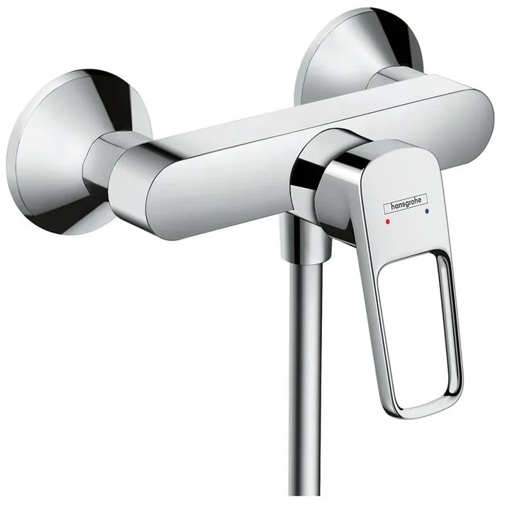 Rubinetto per doccia getto laminare cristallino monocomando Logis Loop cromo lucido HANSGROHE