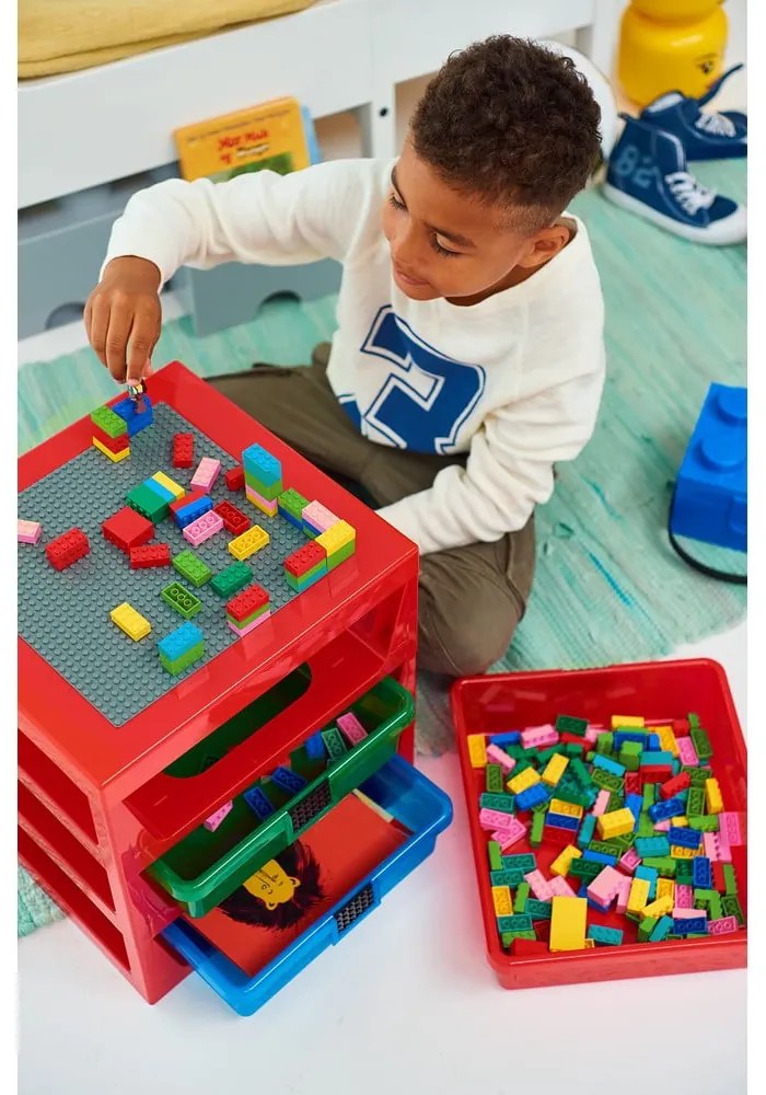 Organizer per giochi da bambini rosso in plastica 35x33x38 cm Storage – LEGO®