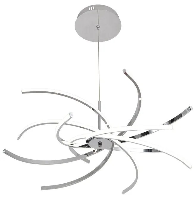 Lampadario LED neoclassico Anuk bianco Ø70cm, luce naturale 4000 lumen
