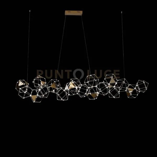 Lucciola pro 18 lampada a sospensione lineare con triangolo in meta...