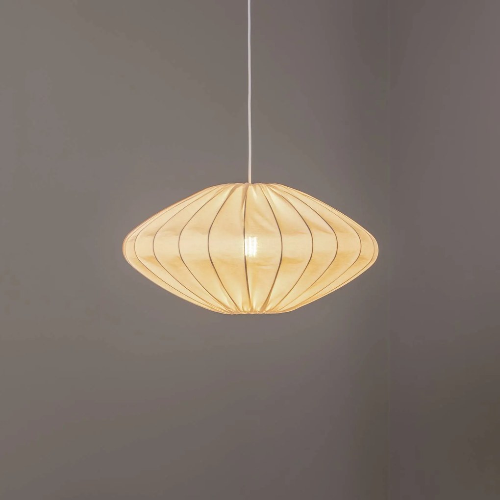 Envostar Orlanda lampada a sospensione cotone bianco ellisse