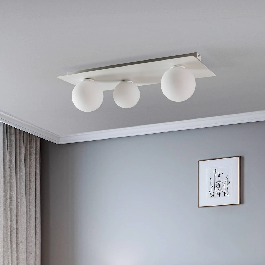 SIGMA Plafoniera Firn, angolare, 3 luci, bianco