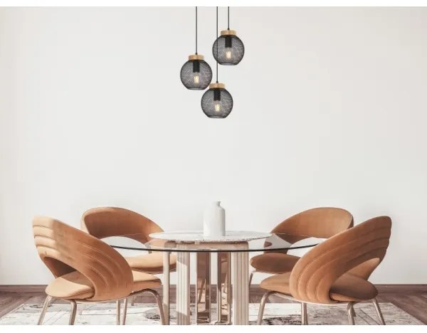 Globo 15663-3H - Lampadario su filo PABLO 3xE27/60W/230V