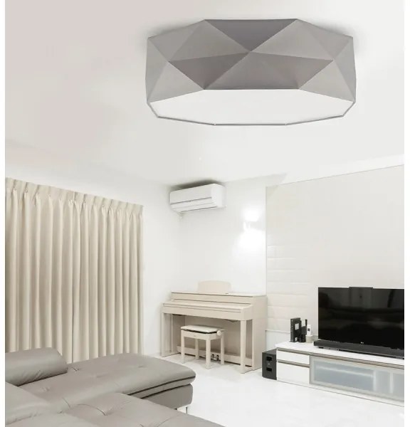 Plafoniera KANTOOR 4xE27/60W/230V grigio