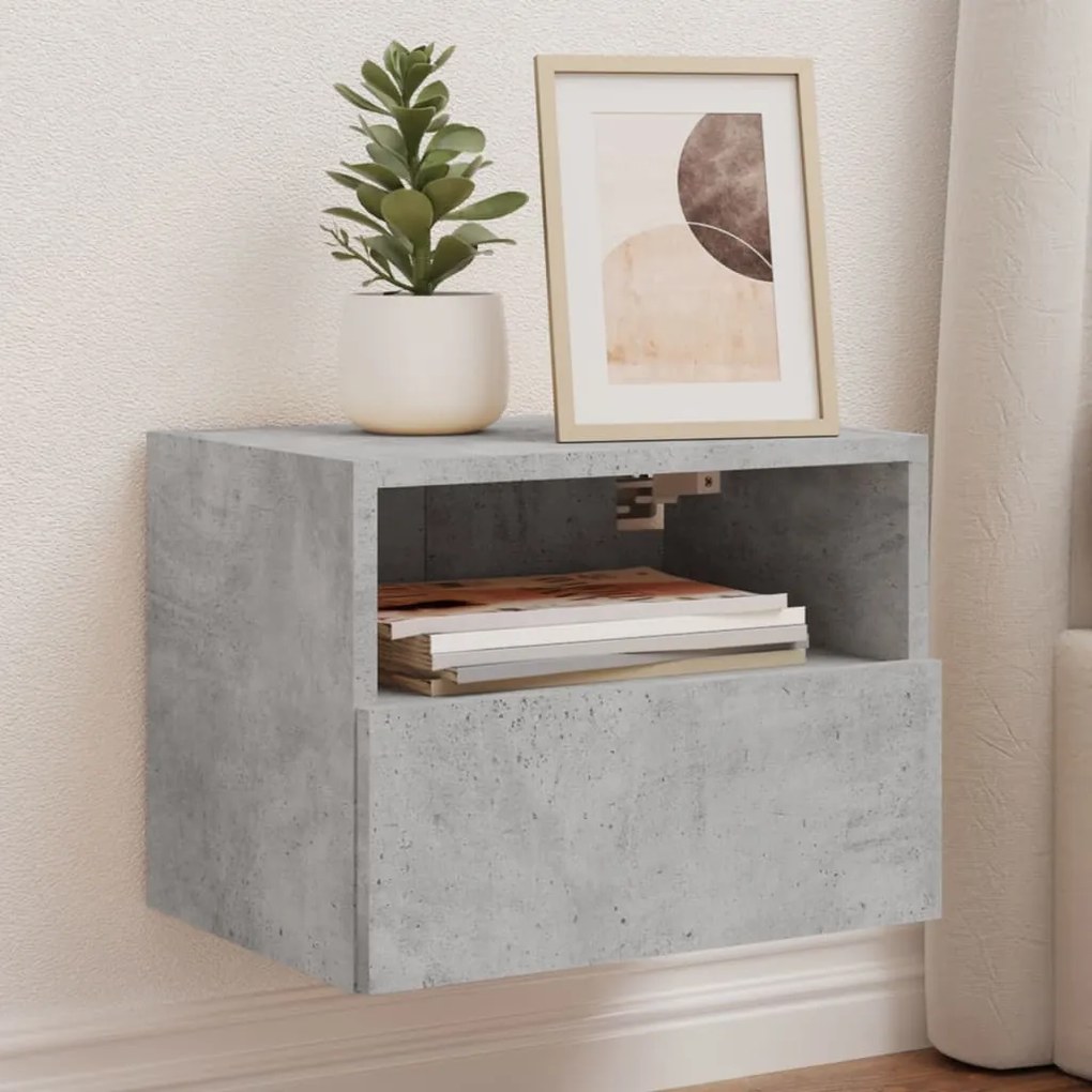 Mobili Tv Muro 2pz Grigio Cemento 40x30x30 Cm Legno Multistrato /