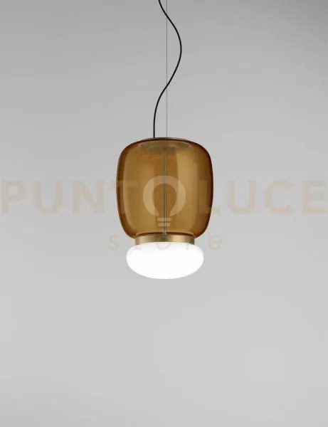 Faro sospensione g terra bruciata bianco ottone verniciato l2202 le...