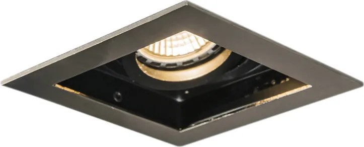 Faretto da incasso smart in acciaio con sorgente luminosa Wifi GU10 - Carree