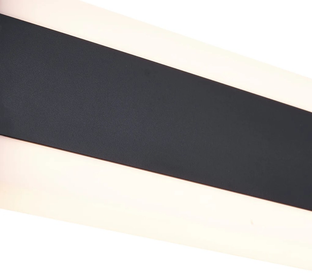Lampada da parete moderna nera 30cm incl. LED CCT IP54 - Vanya