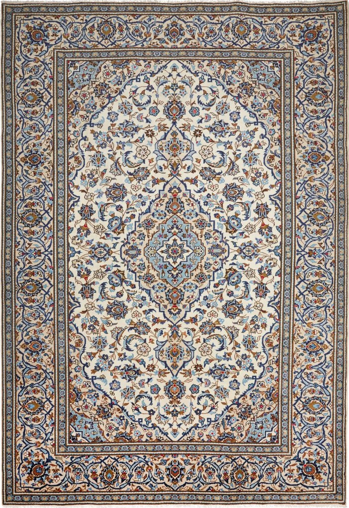 Kashan Tappeto persiano 240x350 Beige (Iran) Annodato A Mano