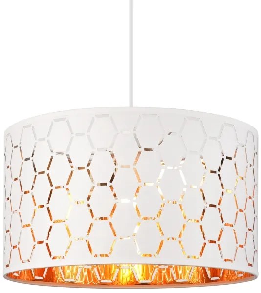 Lampada a sospensione con cavo ULLE 1xE27/15W/230V bianca