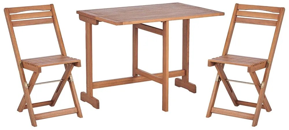 Set bistrot da giardino in legno di acacia LENOLA Beliani