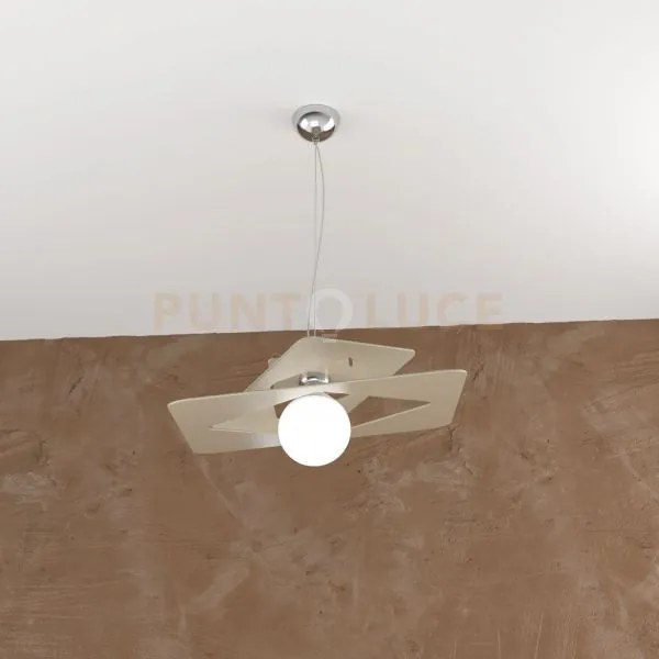 Wacky sospensione in metallo 45 cm 1 luce attacco e27 sabbia