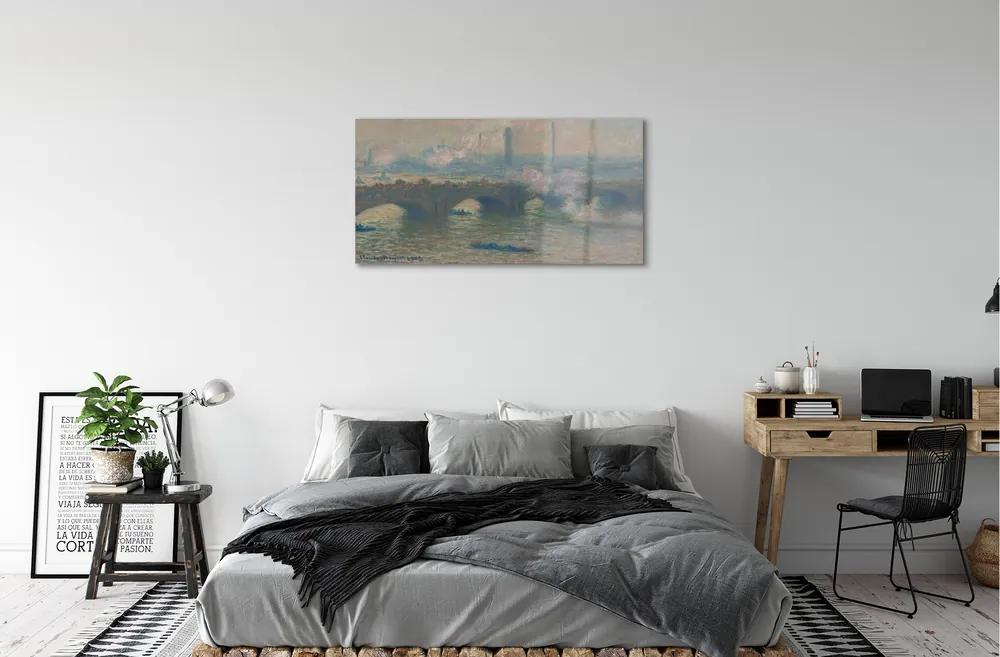Quadro acrilico Art paesaggistico dipinto 100x50 cm