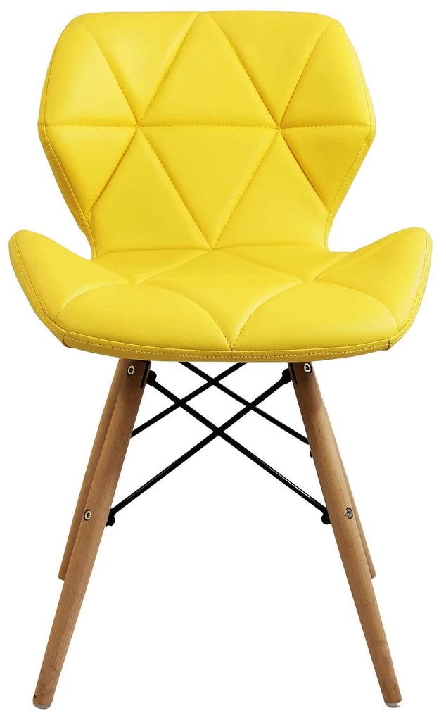 NAOMIE - sedia moderna in ecopelle e legno set da 6