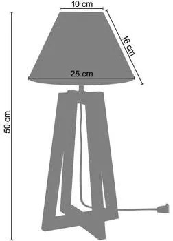 Tosel  Lampade d’ufficio lampada da comodino tondo legno bianco  Tosel