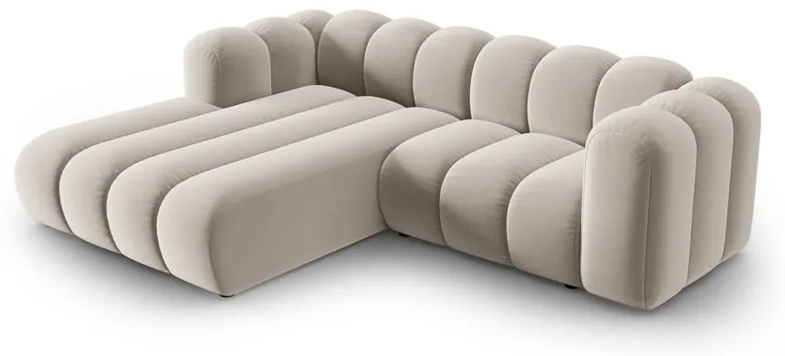 Divano angolare beige ad angolo sinistro Lupine - Micadoni Home