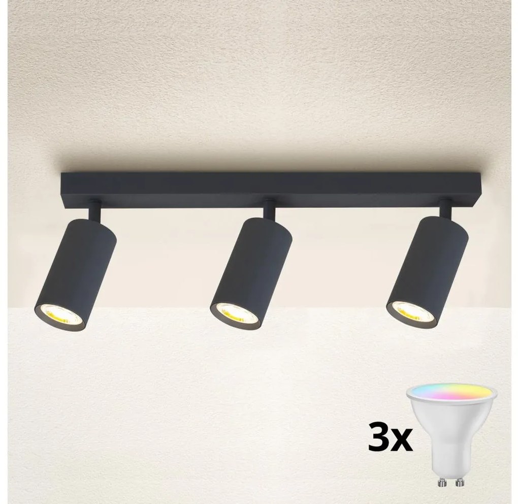 Brilagi - Faretto a LED dimmerabile SELE 3xGU10/6,5W/230V antracite