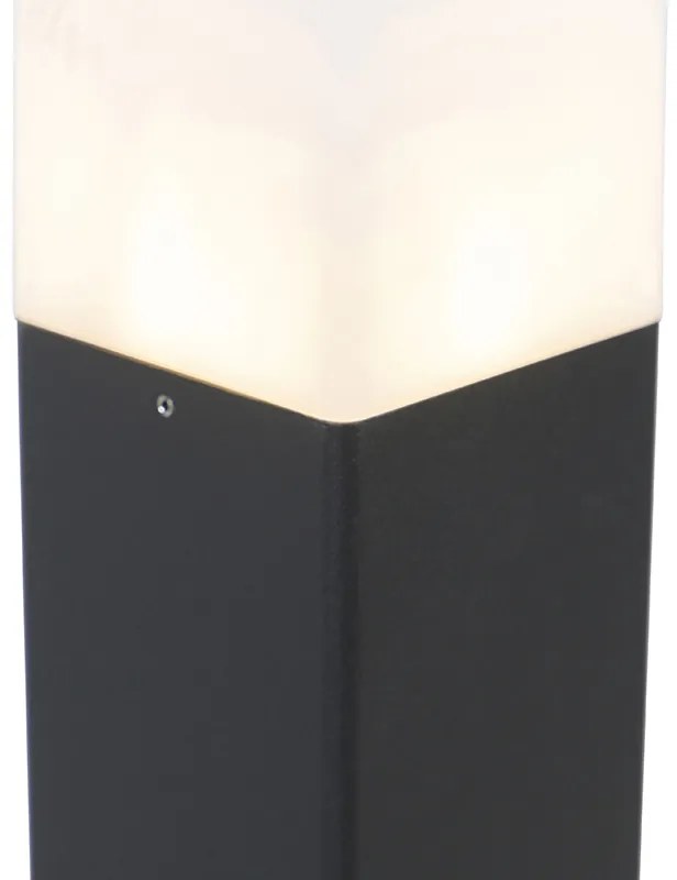 Lampada da esterno a stelo nera con paralume opalino bianco 50 cm - Denmark