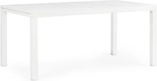 Tavolo In Alluminio Bianco Allungabile Da Esterno 100x200-300 Cm Hilde Bizzotto