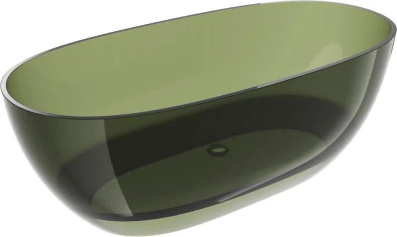 Mexen Pure vasca da bagno indipendente trasparente 170 x 80 cm, tappo cromato - 58071708001