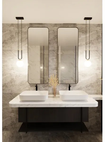 Lampadario a sospensione con filo GLAM 1xE14/10W/230V nero