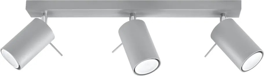 Lampada da soffitto grigia, lunghezza 45 cm Etna - Sollux