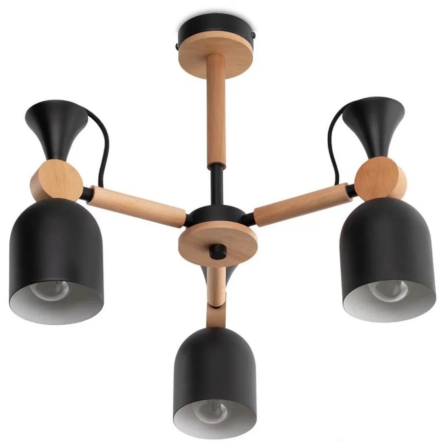 Lampadario a sospensione con supporto rigido MONTE 3xE27/60W/230V