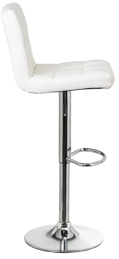 Sgabelli da bar bianchi ad altezza regolabile in similpelle in set di 2 (altezza seduta 93 cm) - Casa Selección
