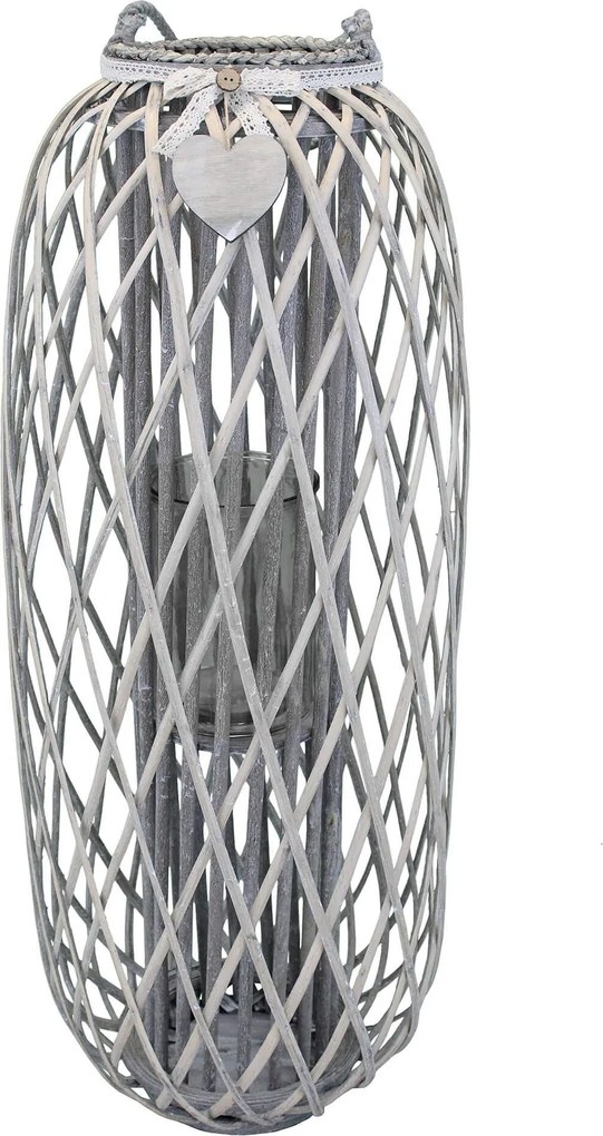 GENEVIEVE - lanterna in vimini tondo 21 x 106 cm