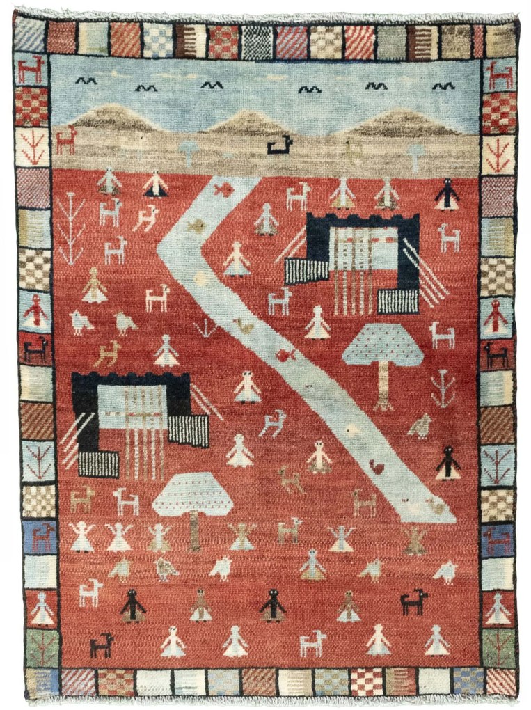 Gabbeh Tappeto persiano 140x100 (Iran) Annodato A Mano