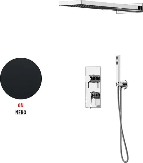 Kit incasso doccia Soffio nero opaco