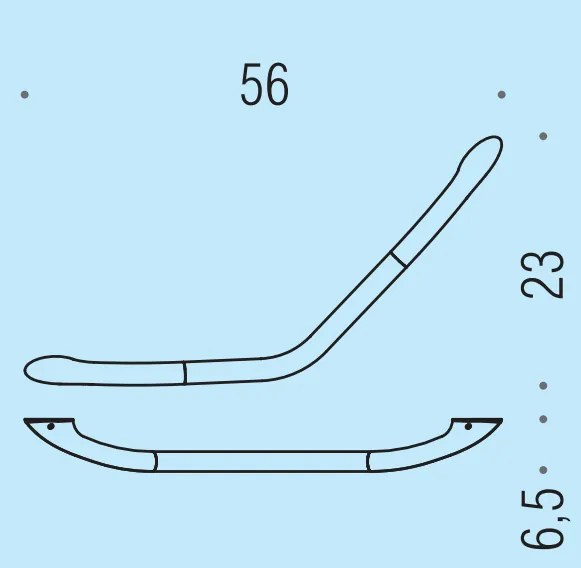 Colombo Design Contract B97350cr Maniglione di sicurezza da Vasca 56 cm Cromo