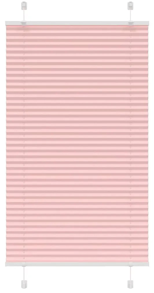 Tenda Plissettata Rosa 75x100 Cm Larghezza Tessuto 74,4 Cm /