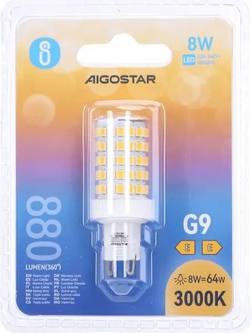 Lampadina LED G9/8W/230V 3000K - Aigostar
