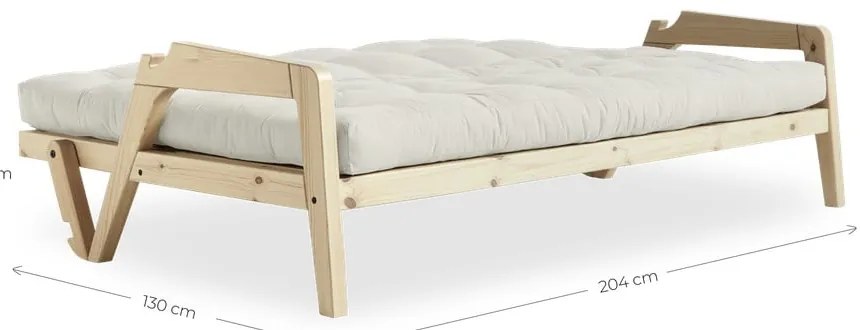 Divano letto bianco/beige 204 cm Grab - Karup Design