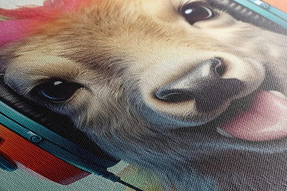 Quadro su tela – Cervo con cuffie